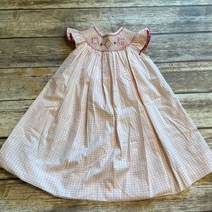 Royal Child Pink and White Smocked Dress- Size 12 Months